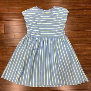 Primary Blue and Butter Yellow Peplum Sundress size 10